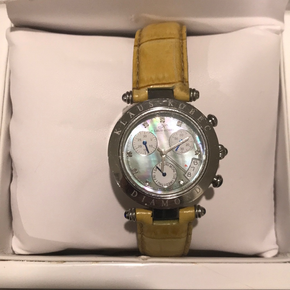 Yellow leather Watch